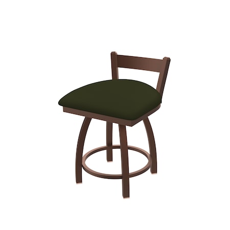 Holland Bar Stool Co. 18" Low Back Swivel Vanity Stool, Bronze Finish, Canter Pine Seat 82118BZ010